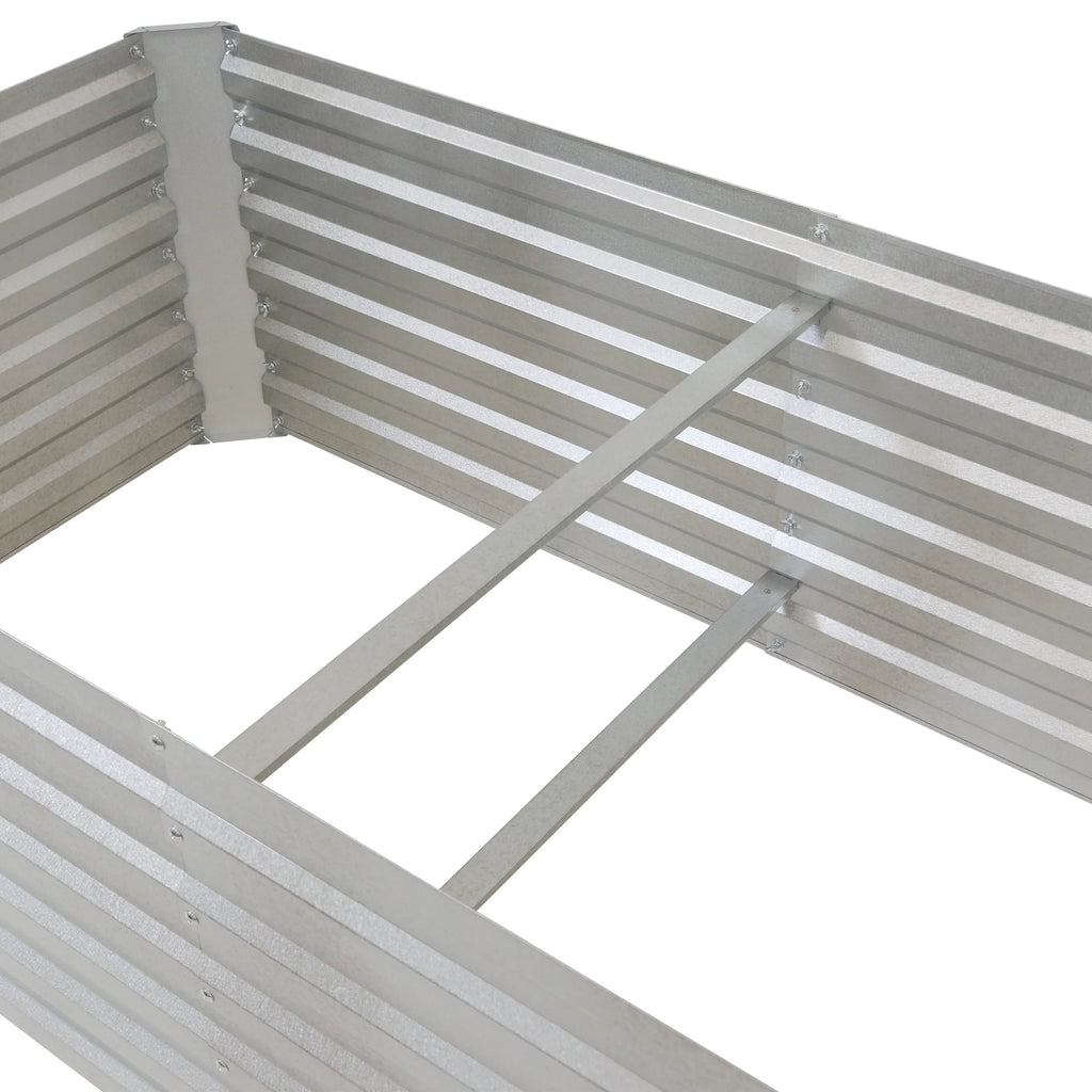 2025 Cama Elevada Rectangular para Jardín Sunnydaze de Acero Galvalume - 180 cm
