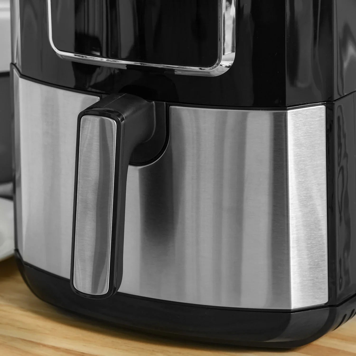 2025 Freidora de aire GVJMTKP de 1700 W y 6,9 L con pantalla digital, circulación de aire de 360°, temperatura ajustable, temporizador y cesta antiadherente para cocinar con poca grasa o sin aceite, color negro
