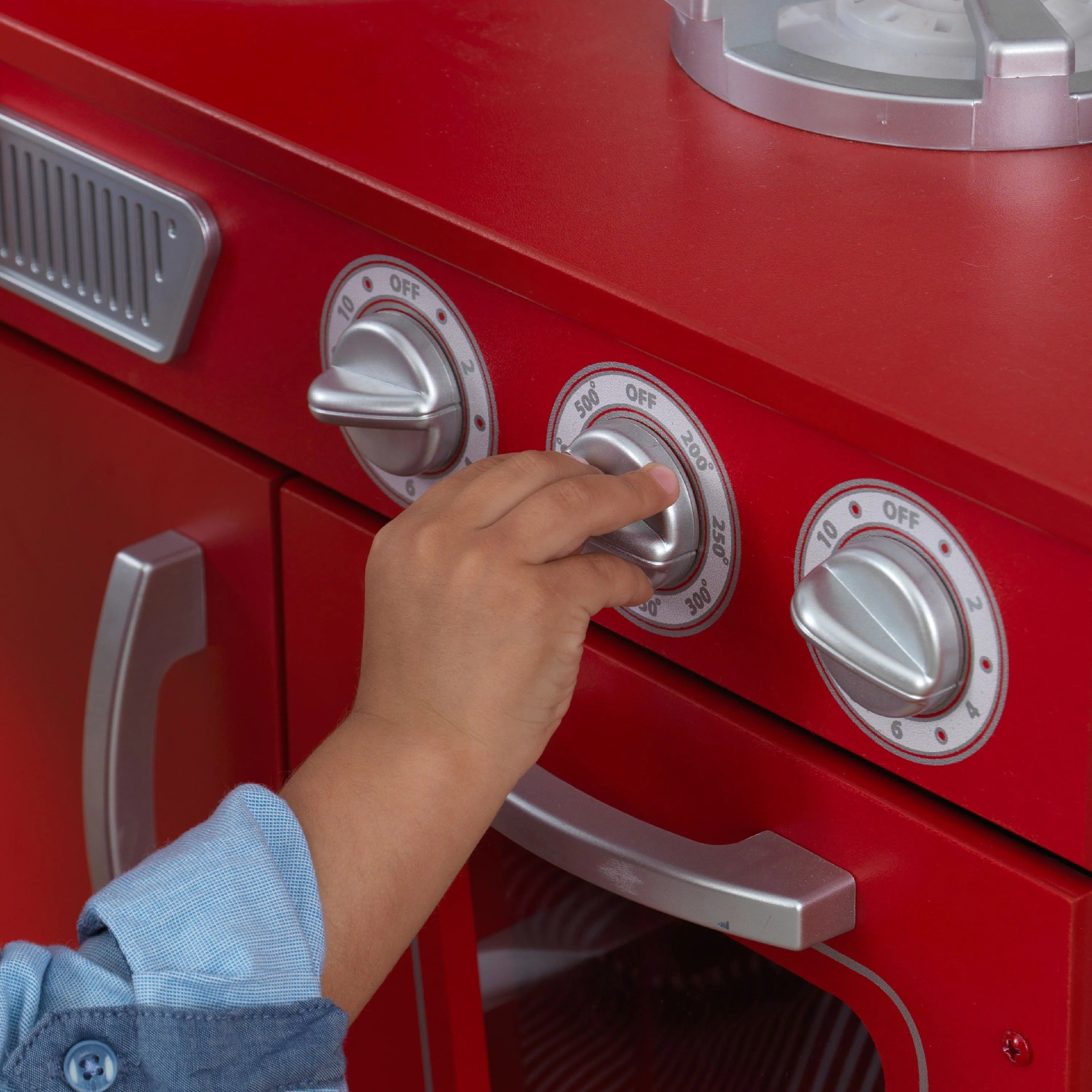 2025 Cocina de Juguete KidKraft Vintage Roja de Madera con Teléfono de Juguete