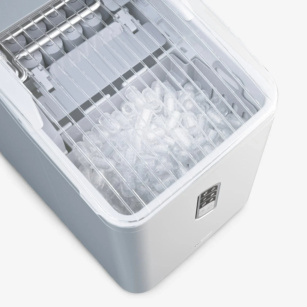 Máquina de Hielo de Mostrador - 2L Autolimpiante - Producción Diaria de 15 kg - Blanco