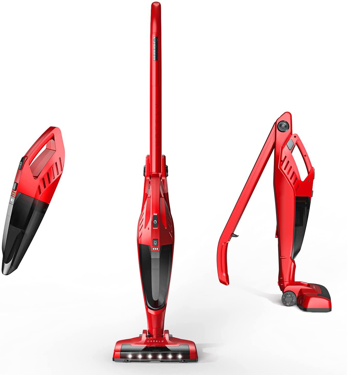 2025 Aspiradora Inalámbrica, ORFELD Stick Vacuum Cleaner 4 en 1 Ligera