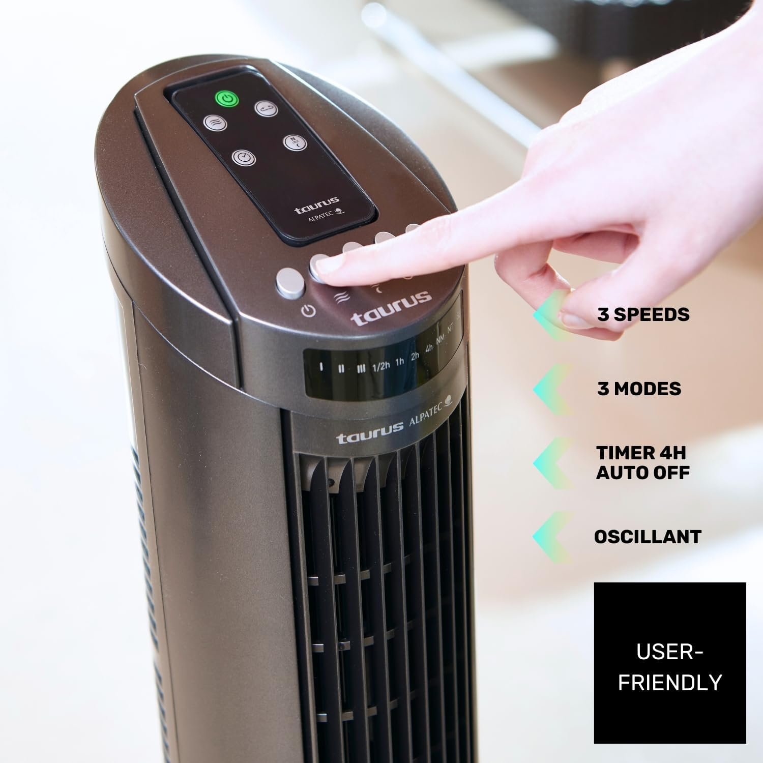 Ventilador de Torre Taurus - New Babel 50W, Altura 86 cm