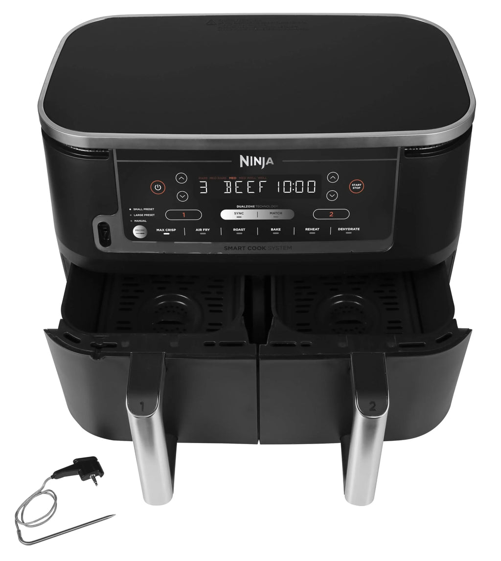 2025 Ninja AF451EU Foodi Max Freidora de Aire 9,5 L, 2470 W, Pantalla Táctil LED, Negro