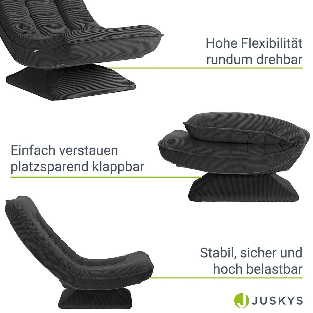 2025 Sillón relax Korsika en terciopelo acanalado