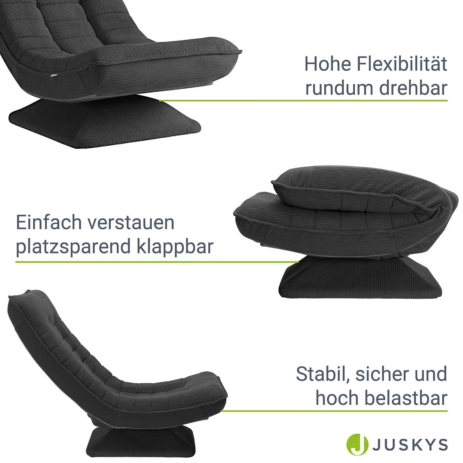 2025 Sillón relax Korsika en terciopelo acanalado