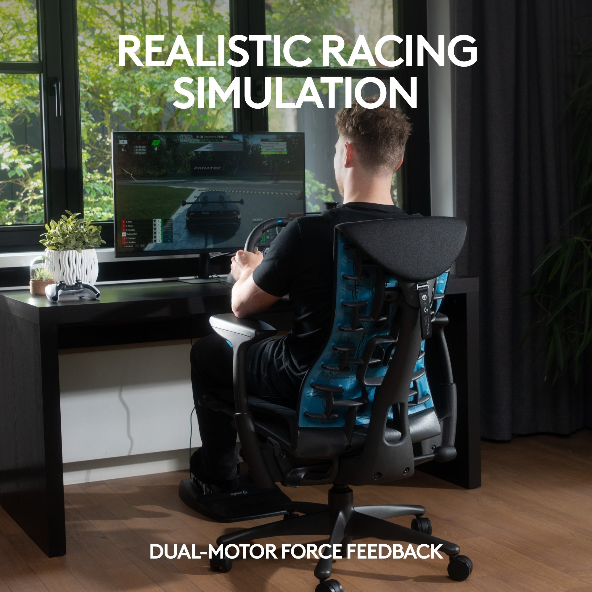 Logitech - G29 Driving Force Volante de Carreras y Pedales para PS5, PS4, PC, Mac - Negro