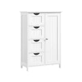 Armario de Baño Estrecho Cómoda con Cajones Estante Ajustable