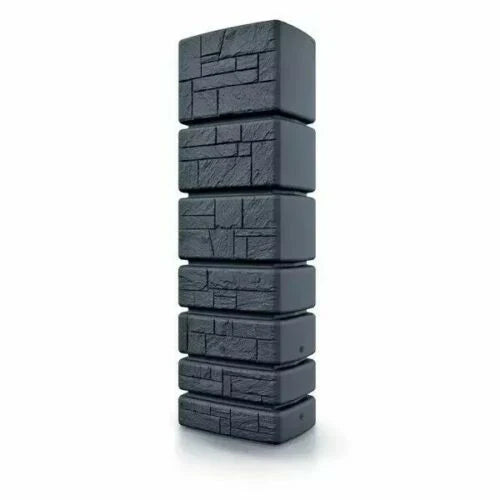 2025 Depósito de Agua de Lluvia Tower Stone – Citerna 350-500 L con Diseño Decorativo de Piedra