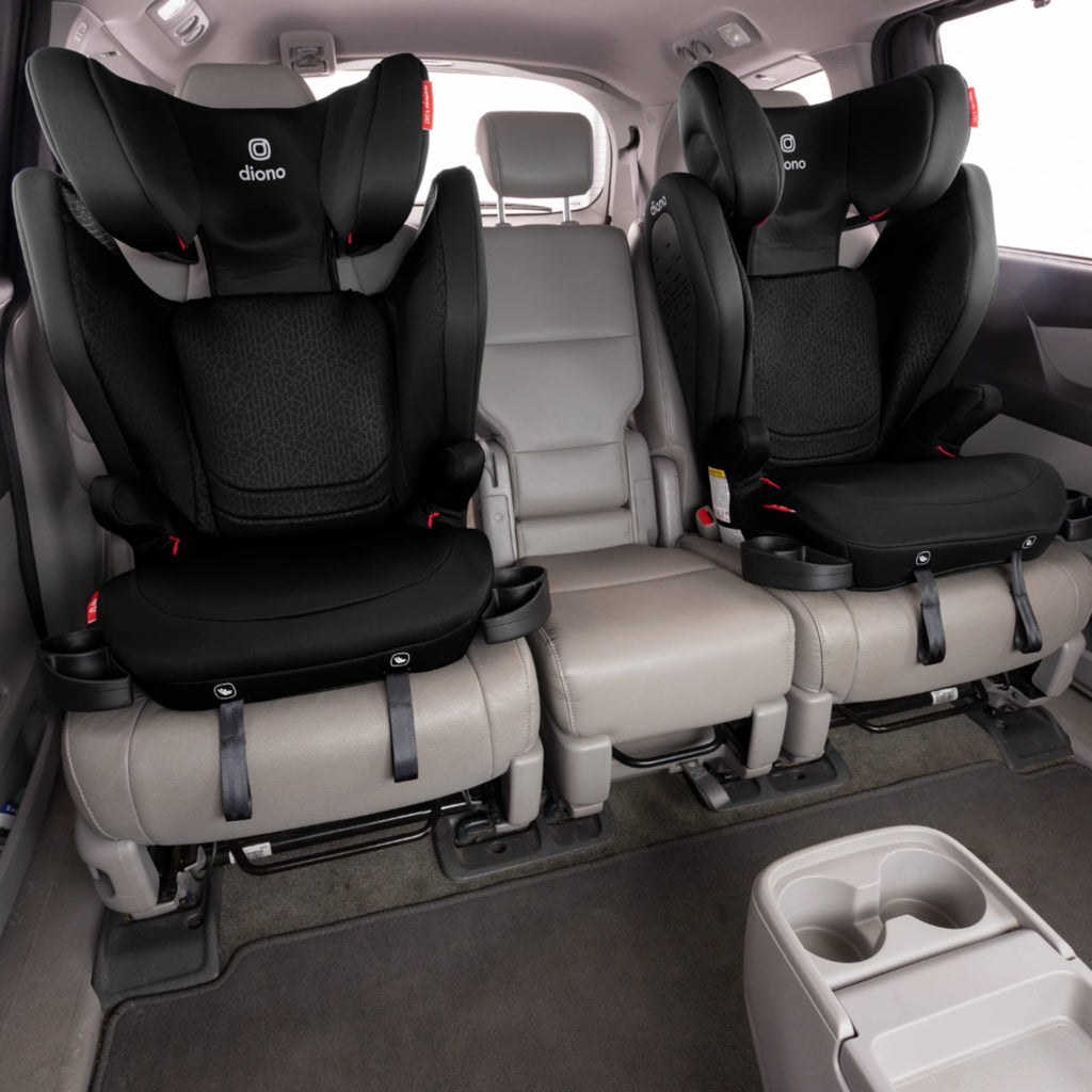 2025 Diono Monterey 4DXT Latch, Asiento Elevador 2-en-1 con Respaldo Alto, Altura y Ancho Expandibles, Protección Avanzada contra Impactos Laterales, 8 Años 1 Booster, Color Negro