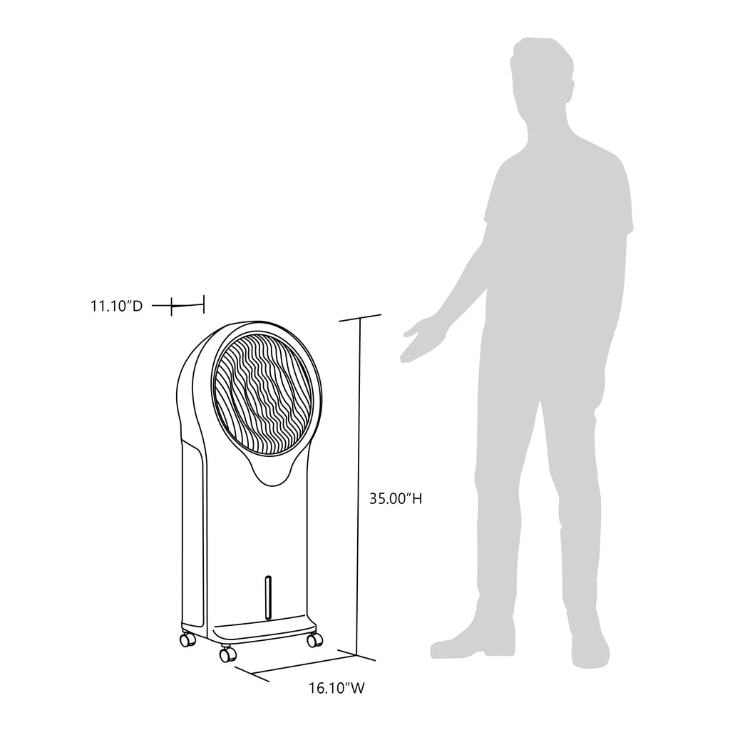 2025 Newair® Enfriador de Aire Evaporativo y Ventilador Portátil 470 CFM – Blanco