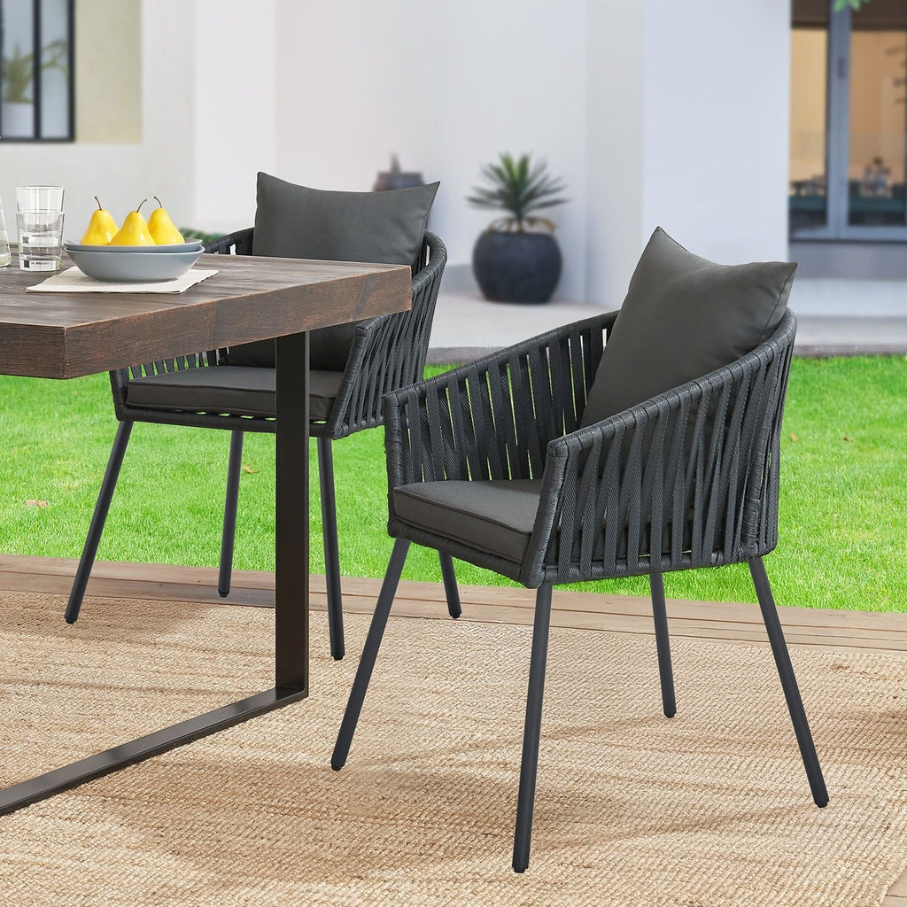 2025 Juego de 2 sillas Rope – Elegancia y confort para tu espacio exterior