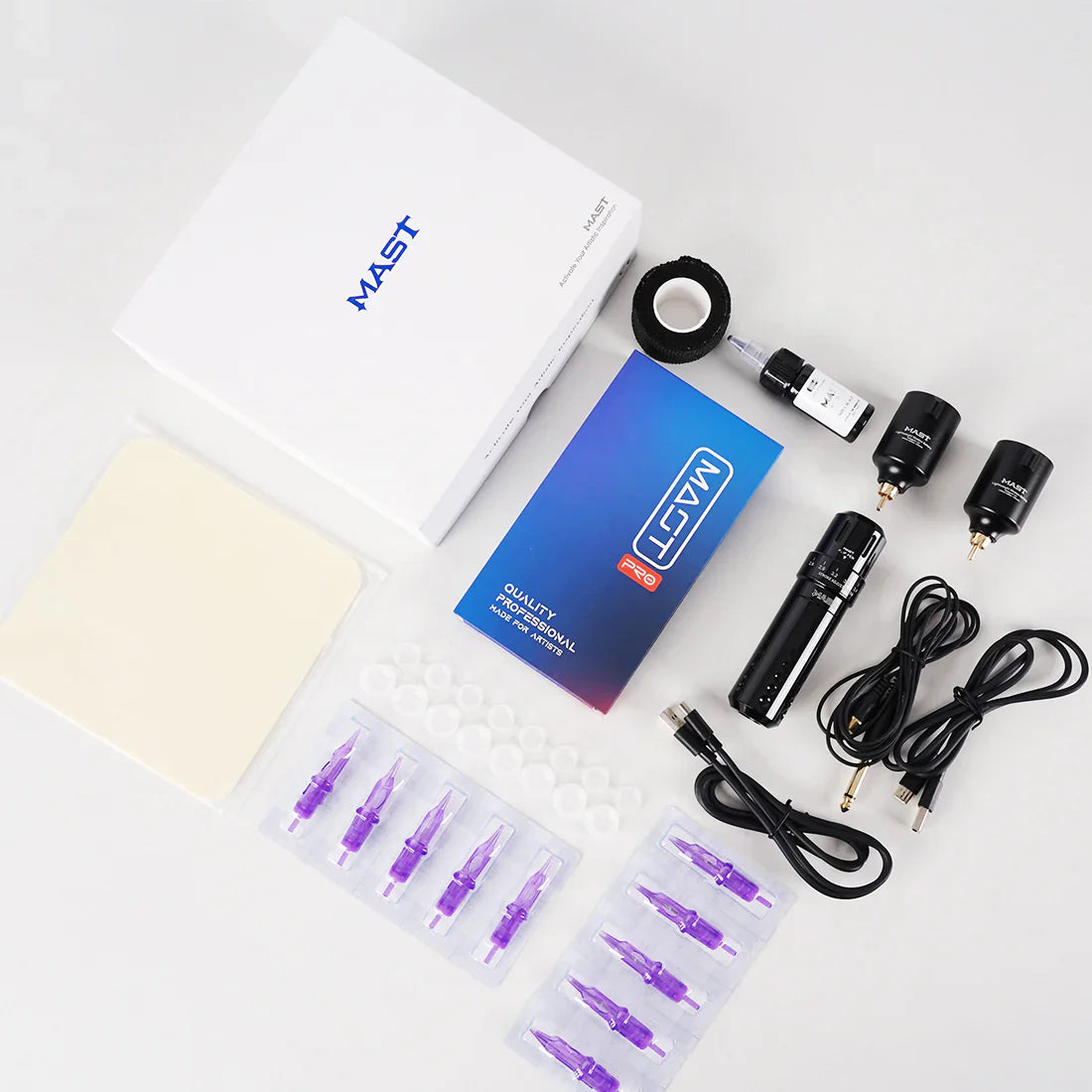 Mast Flip Kit de máquina rotativa tipo bolígrafo para tatuajes con batería inalámbrica