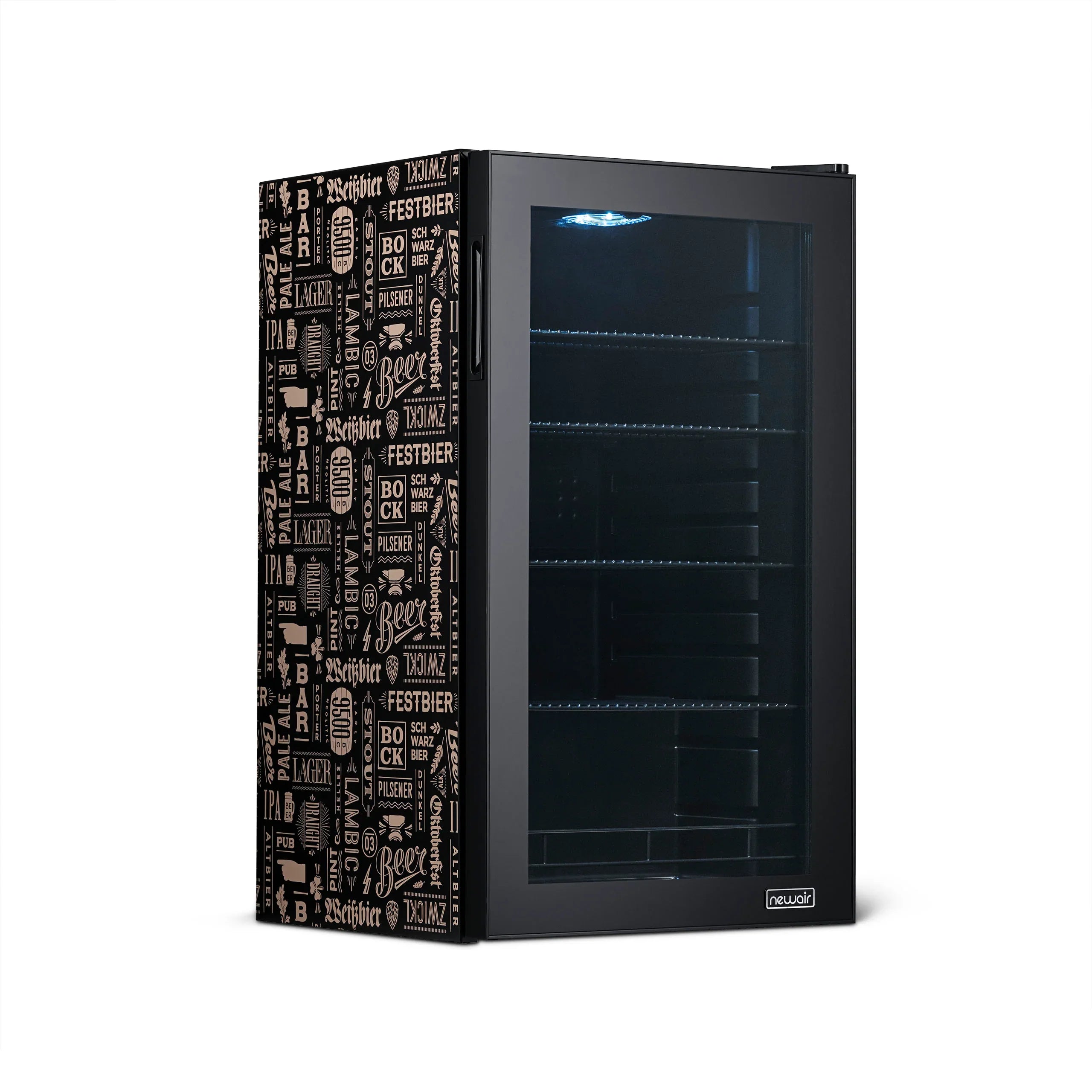 2025 Newair® Refrigerador de Bebidas Independiente "Cervezas del Mundo" – 126 Latas – 18,5"