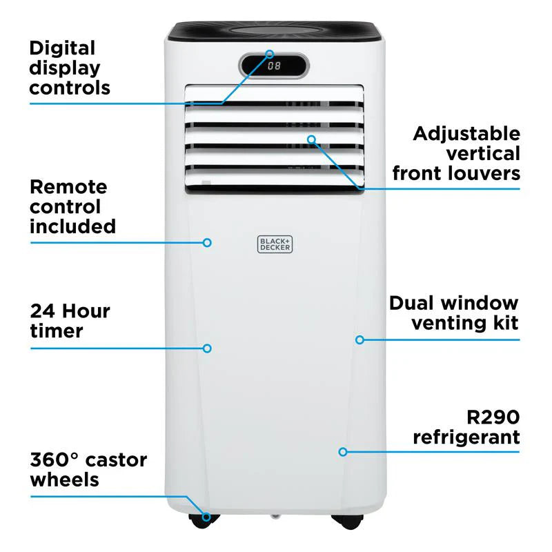 Aire Acondicionado Móvil Inteligente Black+Decker BXAC40025GB 9000 BTU